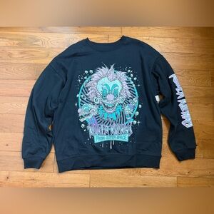 Killer Klowns From Outer Space Black Crewneck Sweatshirt NWOT
